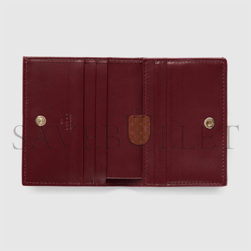GUCCI GG MINI WALLET WITH DOG DETAIL 818767 (11*8*3cm) GUCCI GG MINI WALLET WITH DOG DETAIL 818767 (11*8*3cm)
